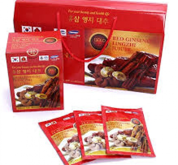 Nước Hồng Sâm Linh Chi Táo Tàu Red Ginseng Lingzhi Gold 30 Gói Chính Hãng Hàn Quốc